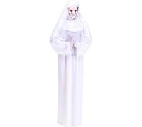 Adults Scary White Nun Costume With Mask Halloween Fancy Dress