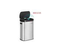 (White) Motion Sensor Kitchen Bin, 13-Gallon (50 L) Automatic Rubbish Bin, Wave or Touch to Open, Soft Close Lid, Steel, Includes 15 Bags, Ink Black
