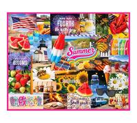 White Mountain 1000 Piece Jigsaw Puzzle 4th of July, I Love Summer