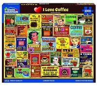 White Mountain Puzzles - I Love Coffee - 1000 Piece Jigsaw Puzzle for Adults