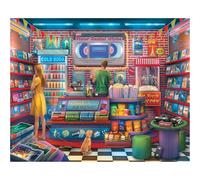 White Mountain 1000 Piece Jigsaw Puzzle Fun Nostalgic, Video Rental Store