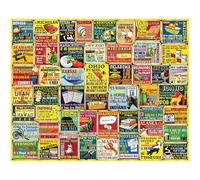 White Mountain Crazy State Laws Funny Puzzles for Adults 1000 Piece Puzzle Fun Unique Collage