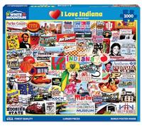 White Mountain Puzzles - I Love Indiana - 1000 Piece Jigsaw Puzzle for Adults - Fun Family Activity - 24"x30"