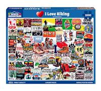 White Mountain 1000 Piece Jigsaw Puzzle Outdoor Nature Collage Puzzles with Large Pieces for Adults and Family 24" x 30" - I Love Hiking
