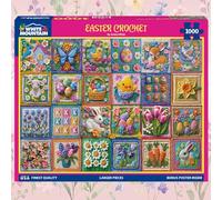 White Mountain Easter Crochet Puzzle 1000 Piece Collage Jigsaw Puzzle for Adult and Family