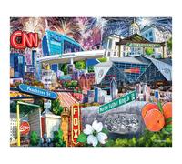 White Mountain 1000 Piece Jigsaw Puzzle State Collage Georgia Puzzles with Large Pieces Gift for Adults and Family 24"x30" - I Love Atlanta