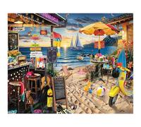 White Mountain 1000 Piece Jigsaw Puzzle Summer Scenic Puzzles with Large Pieces Gift for Adults and Family 24"x30" - Sunset at The Beach