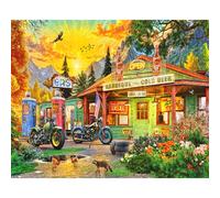 White Mountain 1000 Piece Jigsaw Puzzle, Sunset Mountain Gas Station