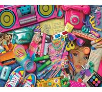 White Mountain 80's Girl Puzzles for Adults 1000 Pieces Unique Collage Iconic Jigsaw Puzzle for Family
