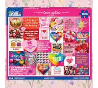 White Mountain Love Notes 1000 Piece Jigsaw Puzzle - Romantic Collage Puzzle, Large Dust Free Pieces, 24 x 30 in, Made in USA, for Adults and Couples