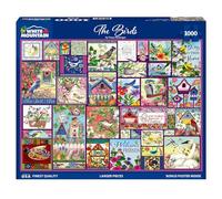 White Mountain 1000 Piece Jigsaw Puzzle Vintage Birdhouse, The Birds