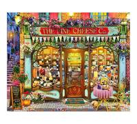 White Mountain 1000 Piece Jigsaw Puzzle Vintage Gourmet Market Puzzles with Large Pieces for Adults and Family 24"x30" - Wine & Cheese Shop