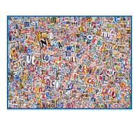 White Mountain 500 Piece Jigsaw Puzzle Travel Collage Puzzle with Large Pieces Gift for Adults and Family 18” x 24” - USA World Map