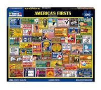 White Mountain America's Firsts Puzzle 1000 Piece America Jigsaw Puzzles for Adults