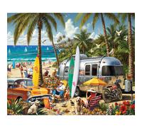 White Mountain Beach Adventure Puzzle 1000 Piece Summer Jigsaw Puzzles for Adults