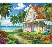 White Mountain Beach House - 1000 Piece Jigsaw Puzzle | Large Pieces, Gift for Adults and Family, 24"x30" in