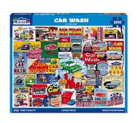 White Mountain Car Wash Puzzle 1000 Piece Vintage Jigsaw Puzzles for Adults and Families