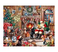 White Mountain Christmas Puppies Puzzle 1000 Piece Winter Holiday Jigsaw Puzzles for Adults Families and Grandparents