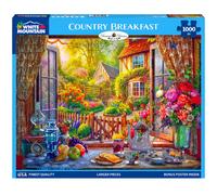 White Mountain Country Breakfast Puzzle 1000 Piece Vintage Jigsaw Puzzle for Adults and Families