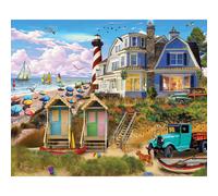 White Mountain Fun at The Beach Puzzle 1000 Piece Coastal Jigsaw Puzzles for Adults
