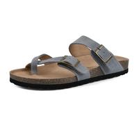WHITE MOUNTAIN Gracie Signature Comfort-Molded Footbed Sandal, Blue Raspberry/Suede, 6 UK