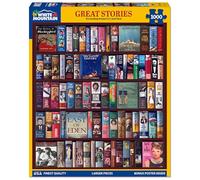 White Mountain Great Stories Puzzles for Adults 1000 Pieces Jigsaw Library Books Puzzle Gift for Book Lovers Novelists