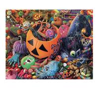 White Mountain Halloween Treats Halloween Puzzles 1000 Pieces Fun Jigsaw Puzzle for Fall and Autumn