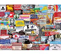 White Mountain Puzzles I Love Massachusetts- 1000 Piece Jigsaw Puzzle