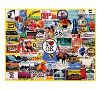 White Mountain - I Love Oklahoma, 1000 Piece Jigsaw Puzzle, Vintage Advertisement Puzzle