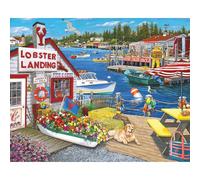White Mountain 1000 Piece Jigsaw Puzzle Summer Ocean, Lobster Landing