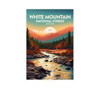 White Mountain National Forest Travel Maine Canvas Poster Bedroom Decor Landscape Office Room Decor Gift 24x36inch(60x90cm)