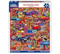 White Mountain Old School Cool Puzzle 1000 Piece Vintag Jigsaw Puzzles for Adults and Families