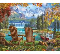 White Mountain Paradise Fall Puzzle 1000 Piece Puzzles for Adults Scenic Landscape Nature Jigsaw