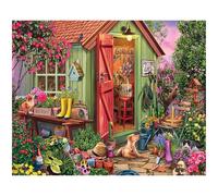 White Mountain Potting Shed Puzzle 1000 Piece Spring Jigsaw Puzzles for Adult Grandparents