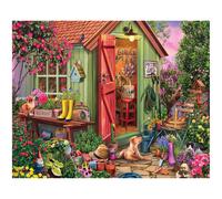 White Mountain Potting Shed Puzzle 1000 Piece Spring Jigsaw Puzzles for Adult Grandparents
