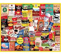 White Mountain Puzzles - Great Coffee Brands - 1,000 Piece Jigsaw Puzzle
