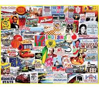 White Mountain Puzzles - I Love Indiana - 1000 Piece Jigsaw Puzzle for Adults - Fun Family Activity - 24"x30"