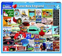White Mountain Puzzles I Love New England - 1000 Piece Jigsaw Puzzle | Large Pieces, Gift for Adults and Family, 24"x30" in, Collage
