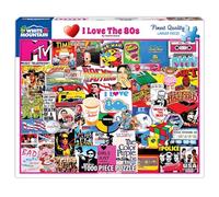 White Mountain Puzzles I Love The 1980s - 1000 Piece Jigsaw Puzzle | Large pieces, gift for adults and family, 24 in x 76 cm, iconic collage