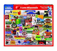 White Mountain Puzzles I Love Wisconsin, 1000 Piece Jigsaw Puzzle