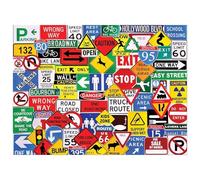 White Mountain Puzzles Jigsaw Puzzle 550 Pieces, 18-inch x 24-inch-Road Signs