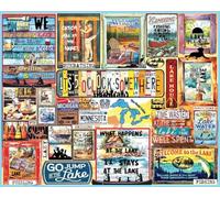 White Mountain Puzzles Lake Time 1000 Piece Jigsaw Fun Collage Puzzle