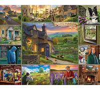 White Mountain Puzzles Murder in Little Piddling - 1000 Piece Jigsaw Puzzle and Murder Mystery
