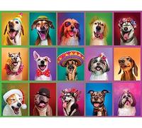 White Mountain Puzzles - Puppy Portraits - 500 Piece Jigsaw Puzzle