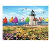 White Mountain Puzzles - Rainbow Fleet - 500 Piece Jigsaw Puzzle