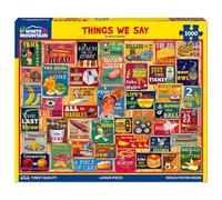White Mountain Puzzles Things We Say, 1000 Piece Jigsaw Puzzle | Large Pieces, Gift for Adults and Family, 24"x30" in, Collage