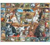White Mountain Puzzles World of Cats 1000pc jigsaw puzzle 760mm x 610mm TO CLEAR