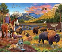 White Mountain Puzzles - Yellowstone - 1000 Piece Jigsaw Puzzle | Large Pieces, Gift for Adults and Family, 24"x30" in, Fall Autumn Scene
