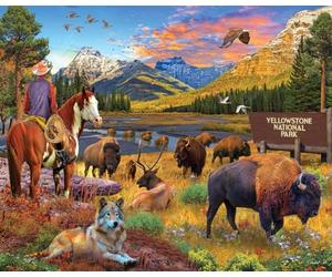 White Mountain Puzzles - Yellowstone - 1000 Piece Jigsaw Puzzle | Large Pieces, Gift for Adults and Family, 24"x30" in, Fall Autumn Scene