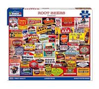 White Mountain Root Beers Puzzle 1000 Piece Vintage Soda Collage Jigsaw Puzzles for Adults and Families